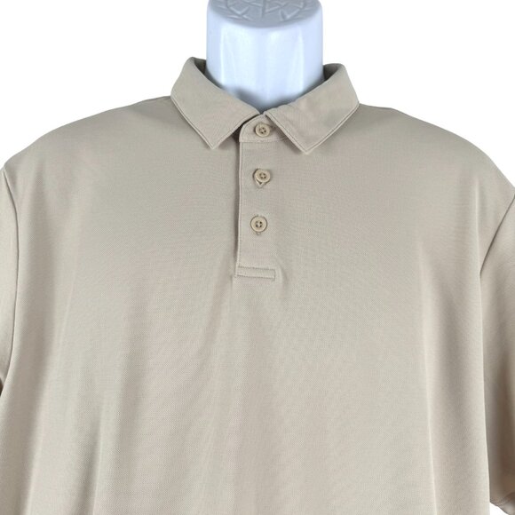 Vuori Gamepoint Polo Shirt Mens XL Short Sleeve Cashew Solid Polyester TP-3468 - Picture 3 of 12